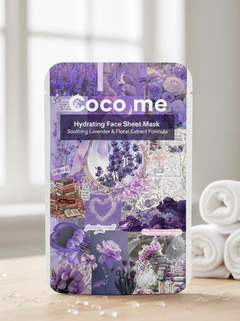 Lavender Floral Face Sheet Mask